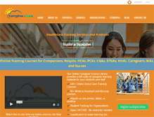 Tablet Screenshot of caregivercloud.com